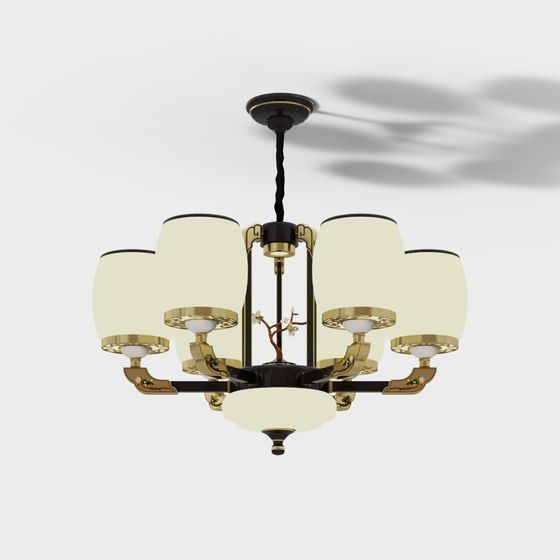 Elegant Modern Chandelier 3D model