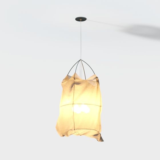 Elegant Low-Poly Chandelier 3D model