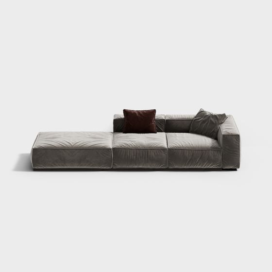 Low-Poly Elegant Sofa 3D model Design