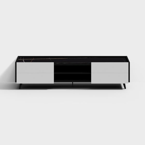 Elegant Minimalist TV Cabinet 3D model