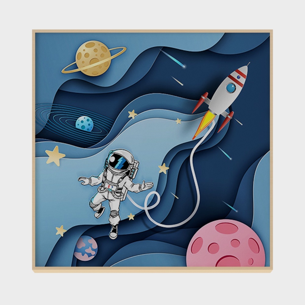 Happy Workshop - Modern Minimalist Wind - Children's Room Decorative Painting - Cosmic Sky C