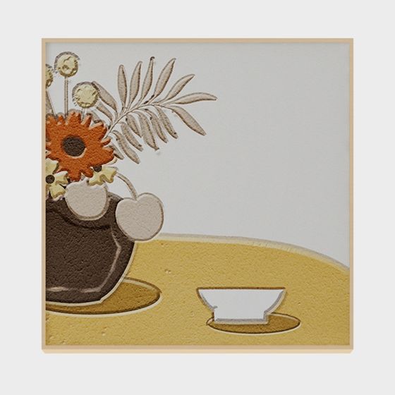 Charming Low-Polygon Floral Scene 3D model