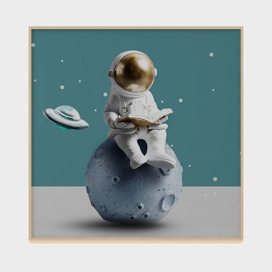 Moon Reader 3D Model for Creative Projects