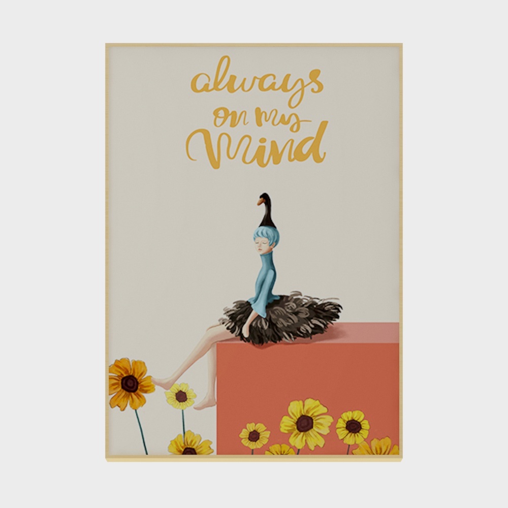 Happy Workshop - Nordic Wind - Bedroom Bedside Decorative Painting - Dream Flower F