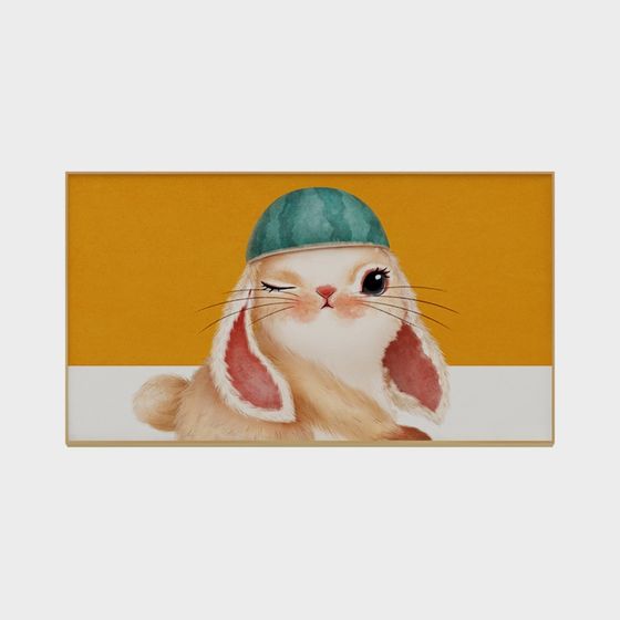 Adorable Summer Bunny 3D model with Watermelon Hat