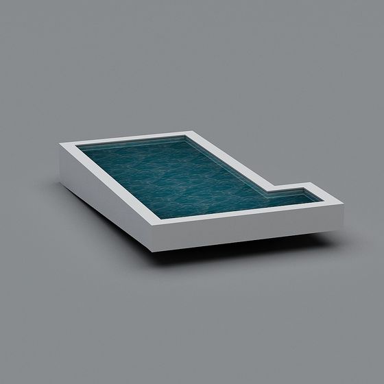 Low Polygon Modern Pool 3D model