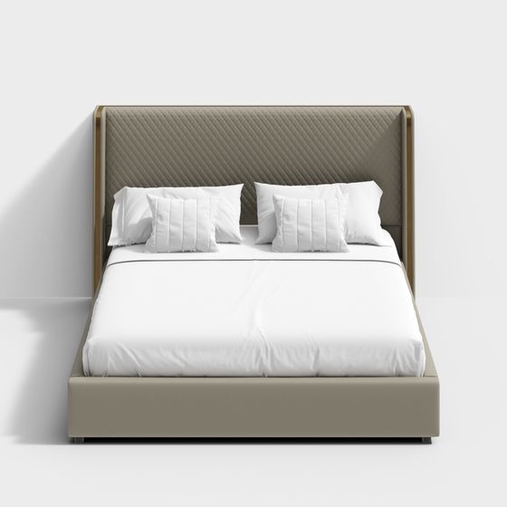 Elegant Modern Bed 3D model