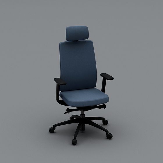 Elegant Low-Poly Office Chair 3D model for Modern Workspace