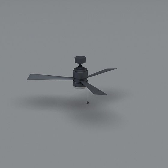 Earth Color Ceiling Fan 3D Model