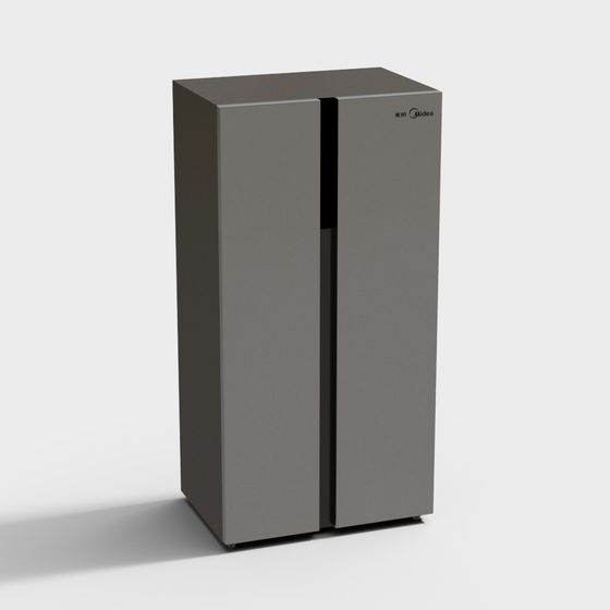 Stylish Low-Polygon Refrigerator 3D model