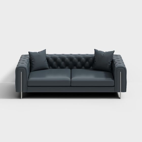 Luxurious Low-Polygon Sofa 3D model