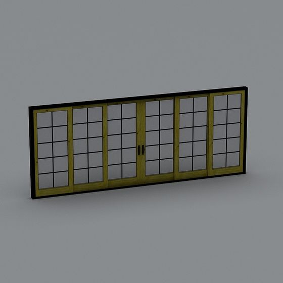 Stylish Earth Color Door 3D Model