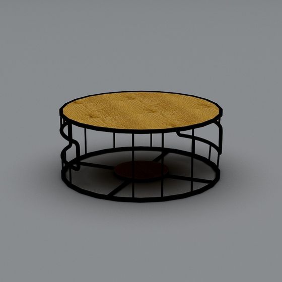 Stylish Low-Polygon Round Table 3D model