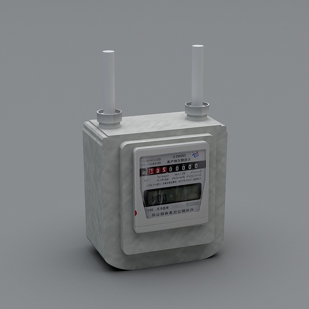 High-Detail Gas Meter 3D model
