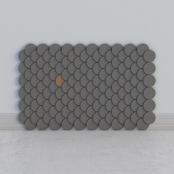 Sophisticated Low Poly Gray Circle Wall Art 3D model