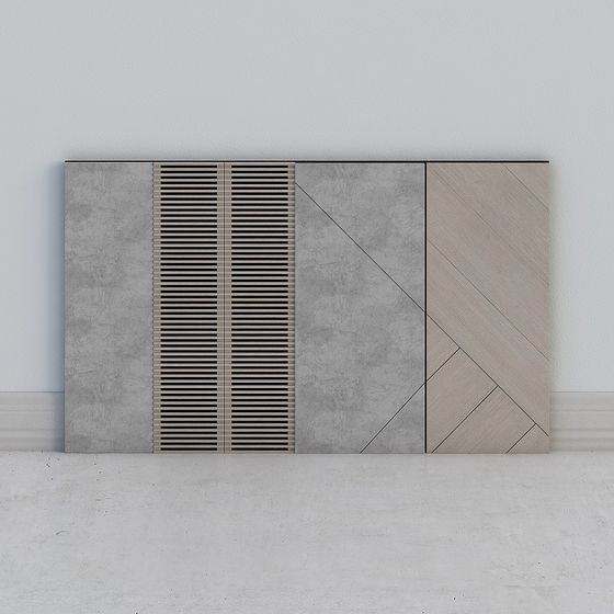 Elegant Low-Polygon Geometric Wall Model 3D model