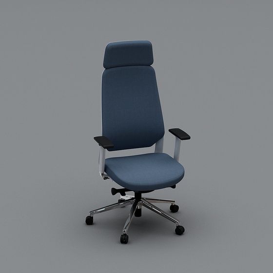 Elegant Low-Poly Office Chair 3D model