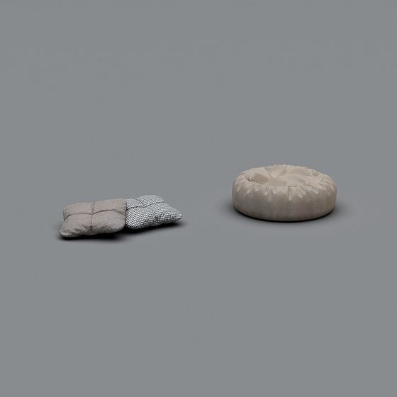 Minimalist 3D Pillow Models for Interior Design