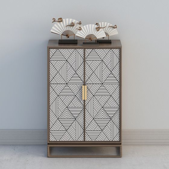 Geometric Art Cabinet 3D model
