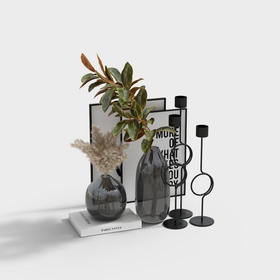 Modern Decor Set 3D model