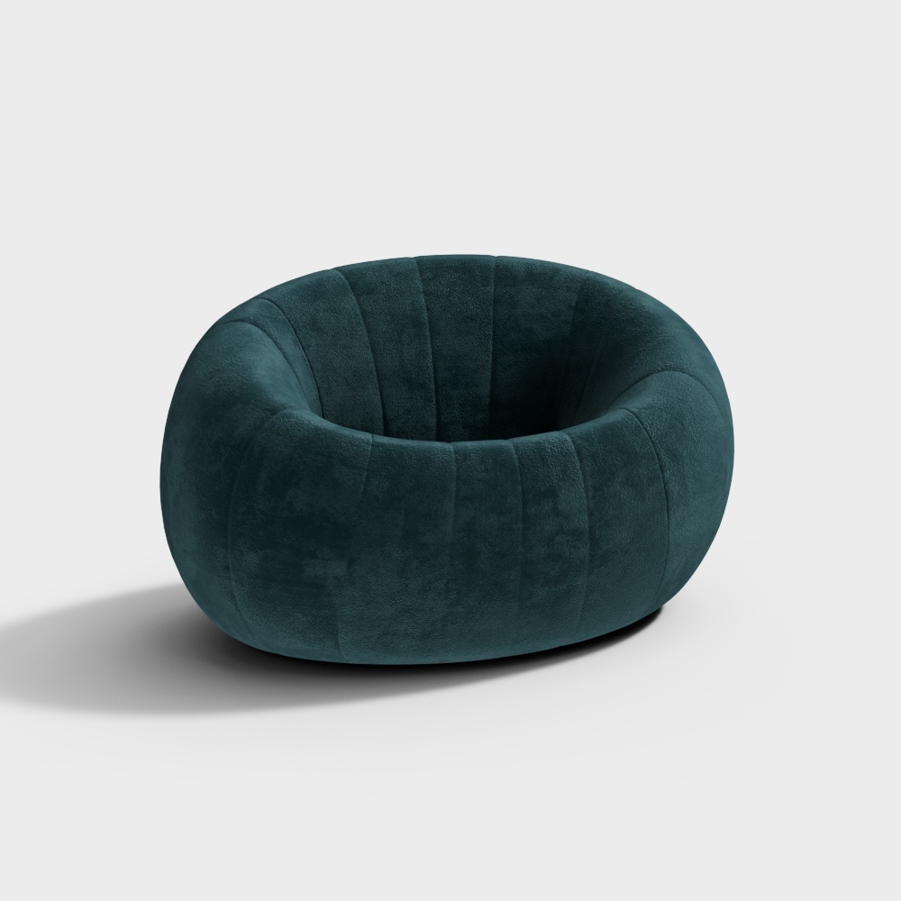 Modern lazy sofa chair - blue