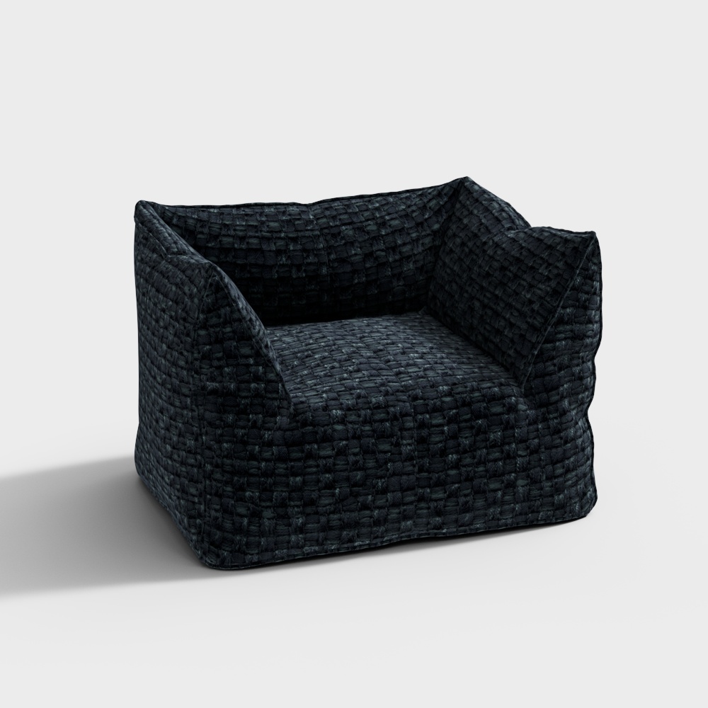 modern lazy sofa side of the B-BItalia - blue