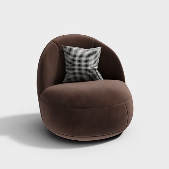 Round Armchair 3D Model