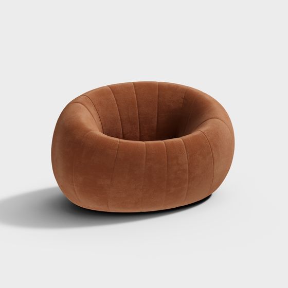 Modern Lazy Sofa Chair in Orange for Chic Relaxation