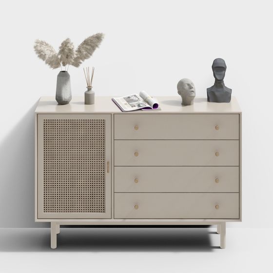 Mid-Century Modern Dresser 3D model