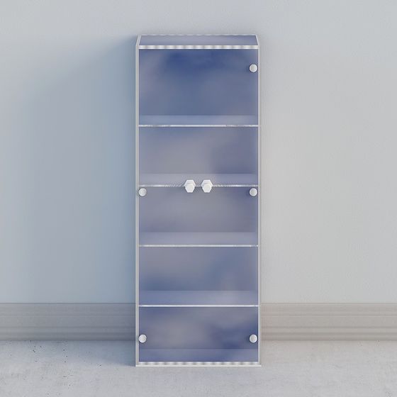 Stylish Glass Display Cabinet 3D model
