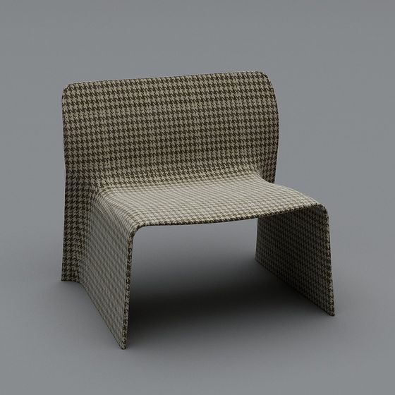 Stylish Low-Polygon Chair 3D model for Modern Spaces