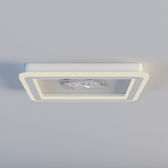 Stylish Square Ceiling Light 3D model