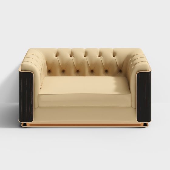 Art Deco Chesterfield Sofa 3D model