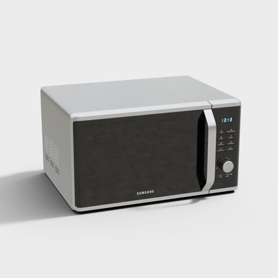 Sleek Samsung Microwave 3D model for Modern Kitchens