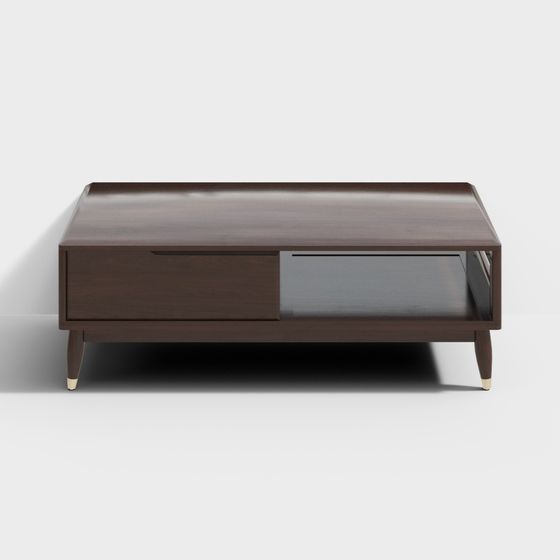 Mid-Century Modern Coffee Table 3D model for Stylish Interiors