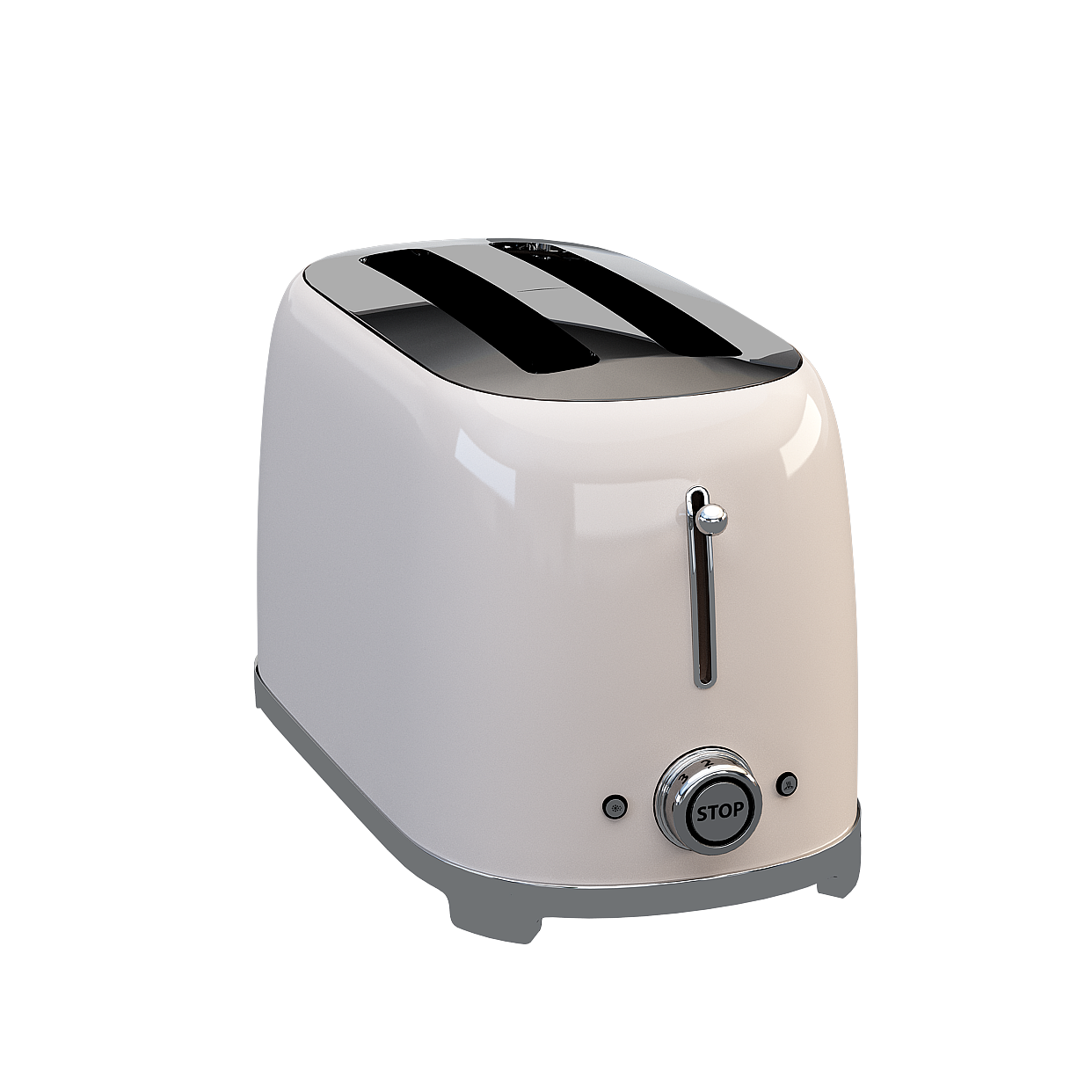 Vintage Style Toaster 3D Model – Low-Poly Kitchen Appliance
