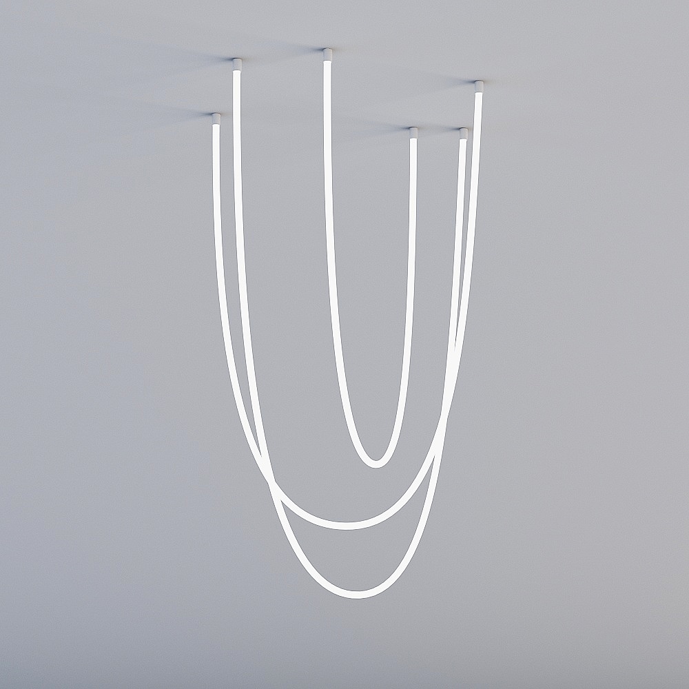 Moray "sound rhythm combination chandelier 3-3.5-4 meters" modern simple long strip free hanging line silicone hose lighting living room bedroom