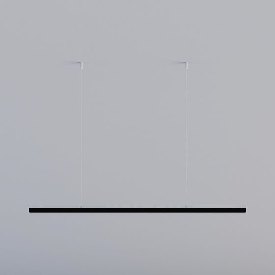 Efecto de costillas de alto brillo 'Moray' debajo de la lámpara de araña que emite luz -1,2 metros LED minimalista tira delgada de la barra de lámpara de estudio de oficina