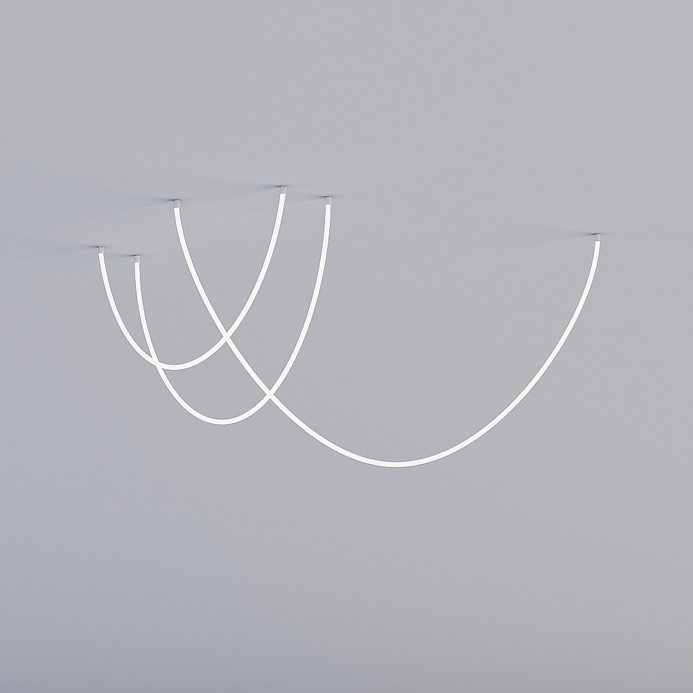 Moray "Sound Rhythm Combination Chandelier 2.5-3-4 m" modern simple long strip free hanging line silicone hose lighting living room bedroom