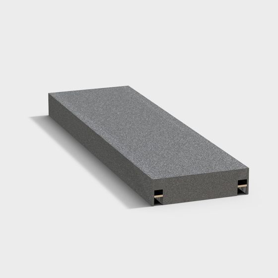 Low-Poly Concrete Wall Panel 3D model