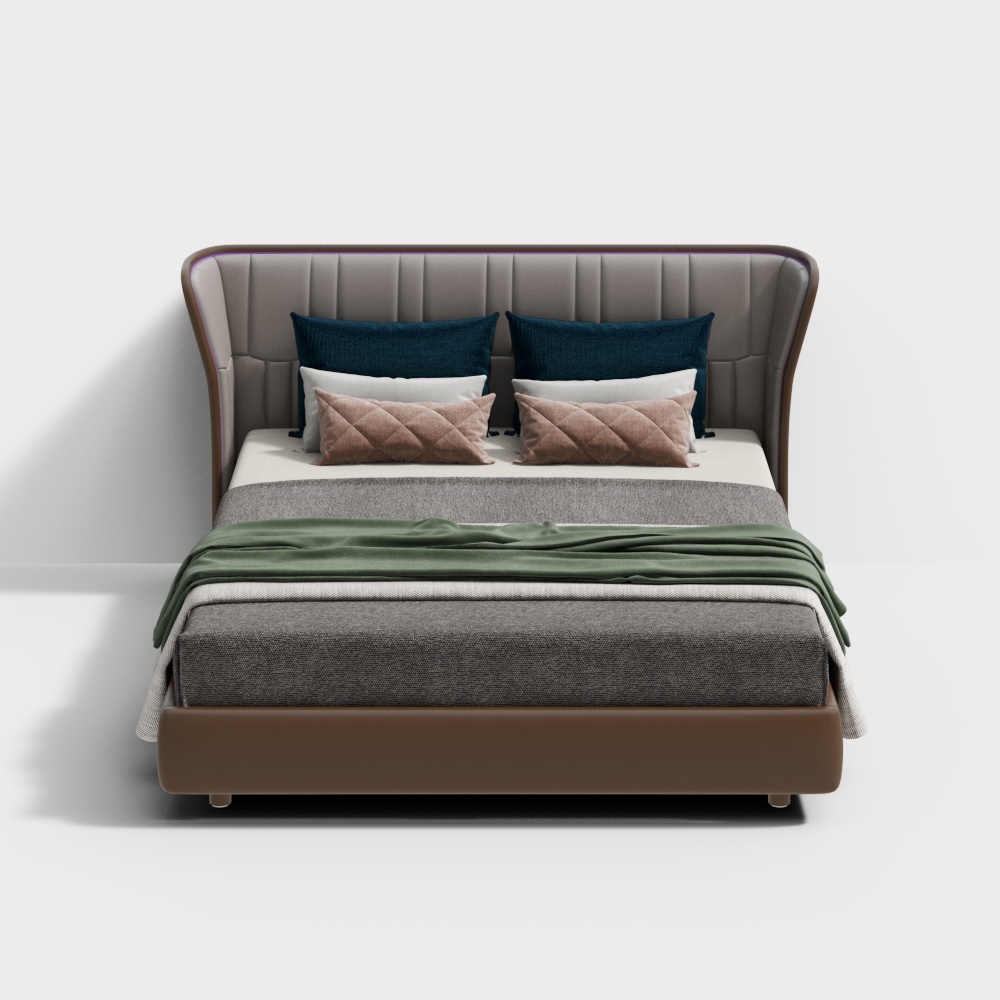 Italian POLTRONA FRAU Modern Double Bed