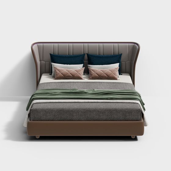 Urban Comfort 3D model Bed for Modern Interiors