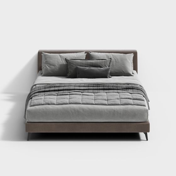 Modern Minimalist Bed 3D model