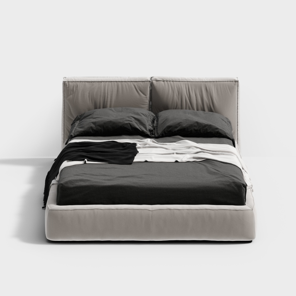 Letto Matrimoniale in Tessuto Moderno Ditre Italia