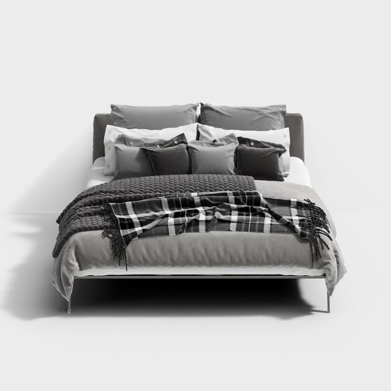 Urban Bedroom Bed 3D model