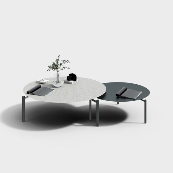 Two-Tone Round Table 3D model