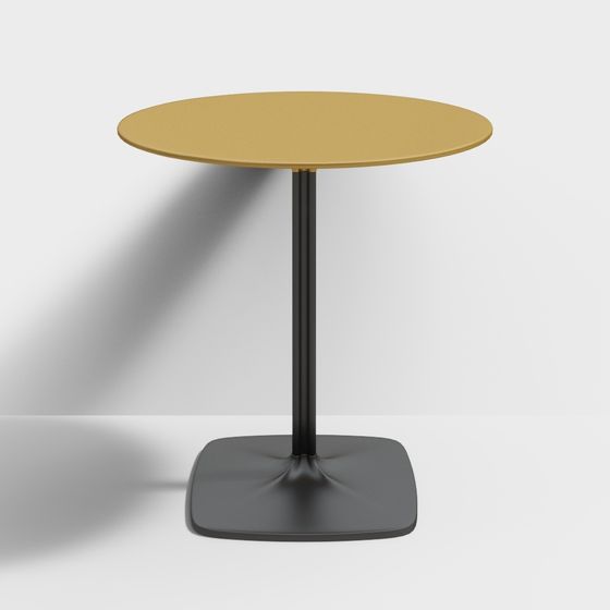 Elegant Golden Round Table 3D model for Creative Projects