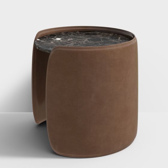 Elegant Round Sofa Side Table 3D model