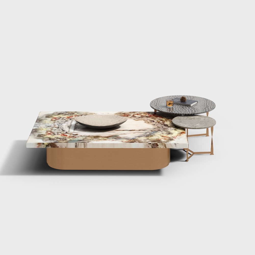 Italian RUGIANO Modern Coffee Table Set