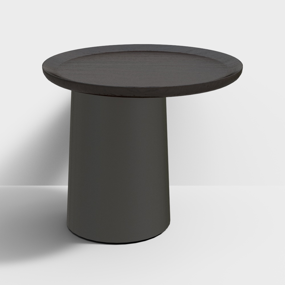 Elegant Cylinder Side Table 3D Model – Modern Wood Design